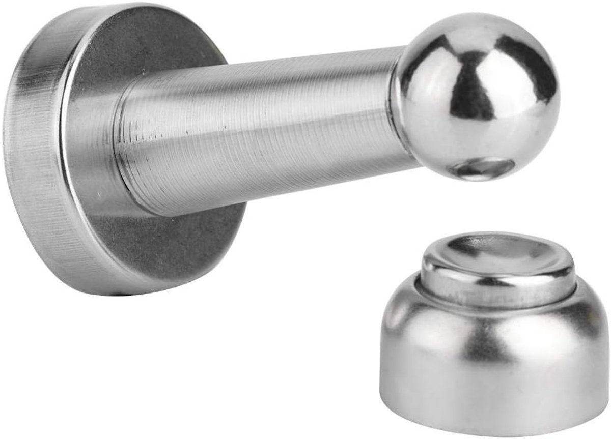 SnelShoppen - RVS Magnetische Deurstopper - Duurzaam, Roestvrij Staal, Eenvoudig te Installeren - Voor Slaapkamer, Badkamer, Keuken, Thuiswerkplek