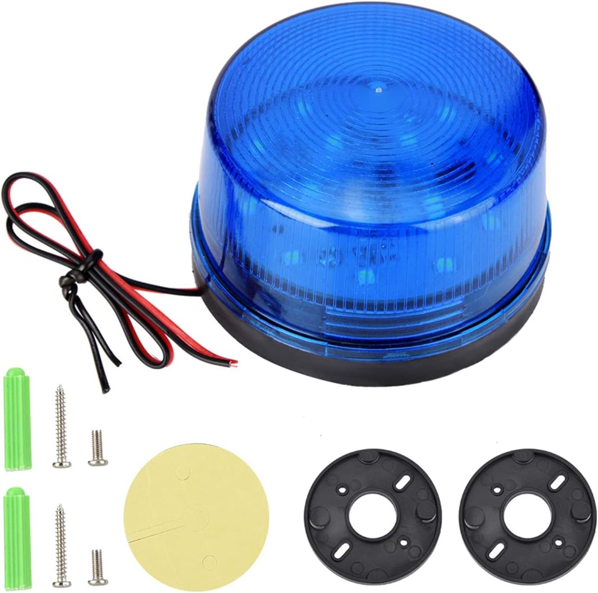 LED waarschuwingslicht 12V - blauwe strobe beacon - zonder geluid - ideaal voor noodsituaties - SnelShoppen