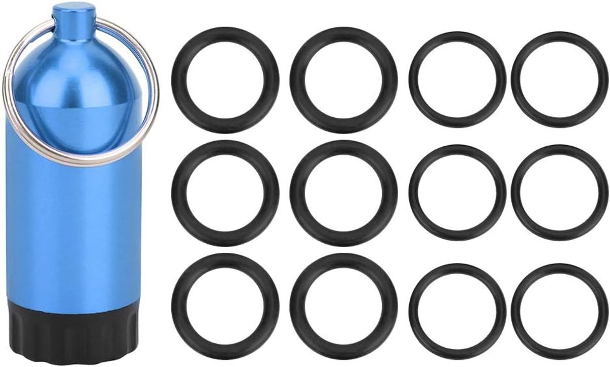 SnelShoppen - Keenso Mini O-ring voor duikcilinder, vervangbare afdichting voor duikcilinderventiel, mini opbergfles OR-MT02, compact en handig voor d