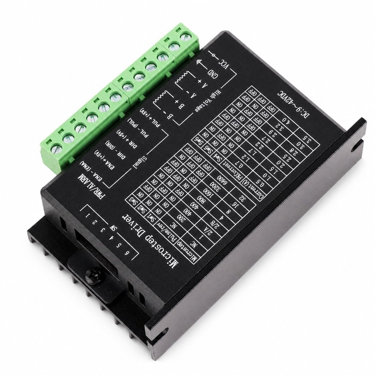 SnelShoppen - TB6600 Stepper Motor Controller 9-40V 160W 0.2-5A Microstep Driver voor CNC Freesmachine, Oververhitting Bescherming, Hoge Efficiëntie