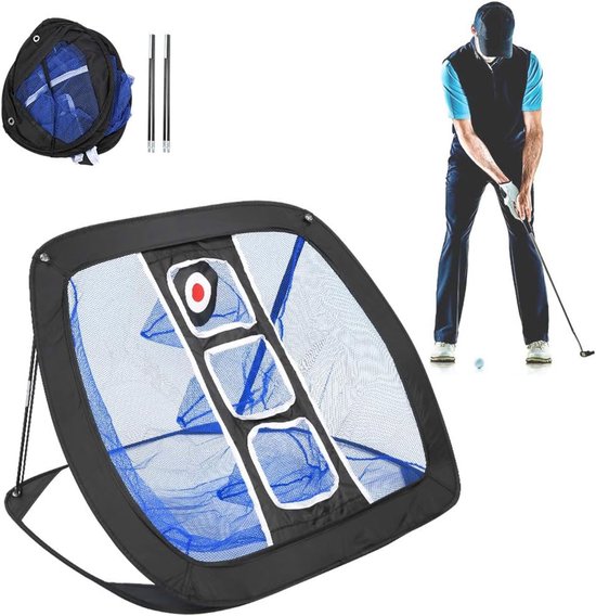 SnelShoppen - Golf Outdoor Oefennet - Vouwbaar en Draagbaar Golf Trainingsnet - Indoor en Outdoor Golf Doelnet - Ideaal voor Pitching en Schieten - Zw van Snelshoppen — afbeelding 2