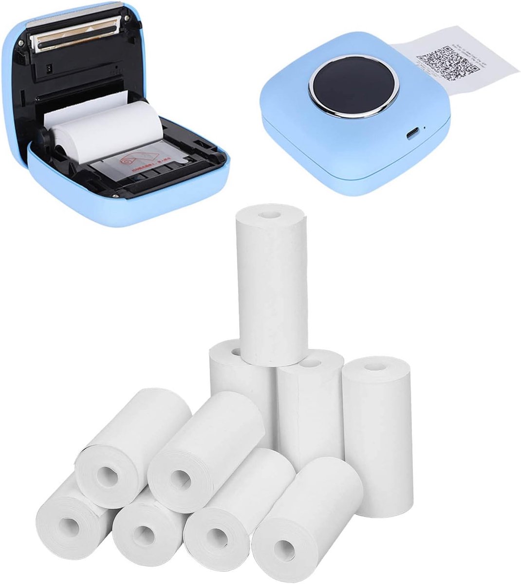 Thermisch papierrollen 57x25mm - set van 10 - hoge kwaliteit - ideaal voor mini pocket printers - ShopVlot