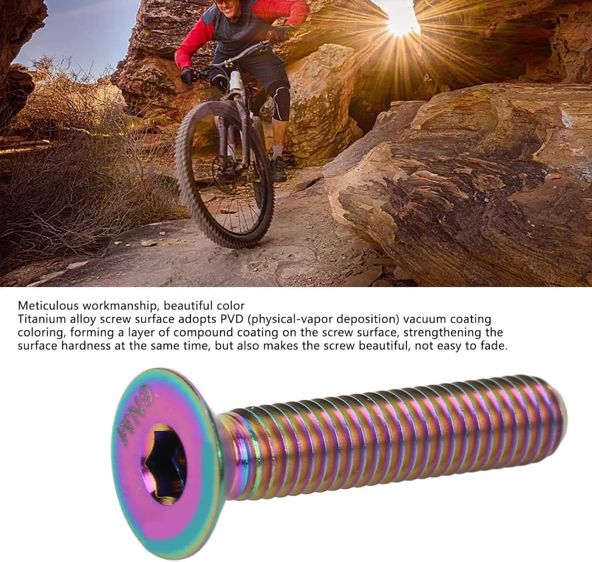 SnelShoppen - Bolt voor Fiets Stem Hoofdkap Bout M6x30mm, Kleurvol, Titanium Legering, Lichtgewicht, Roestvrij, Duurzaam, Voor Fietsaccessoires