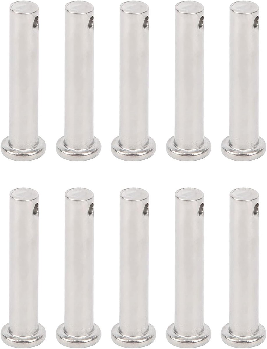 SnelShoppen - 10 Stuks Gietpinnen M8x40mm RVS T-vormige Klemmen voor Meubelinstallatie, DIY Projecten, Mechanische Toepassingen