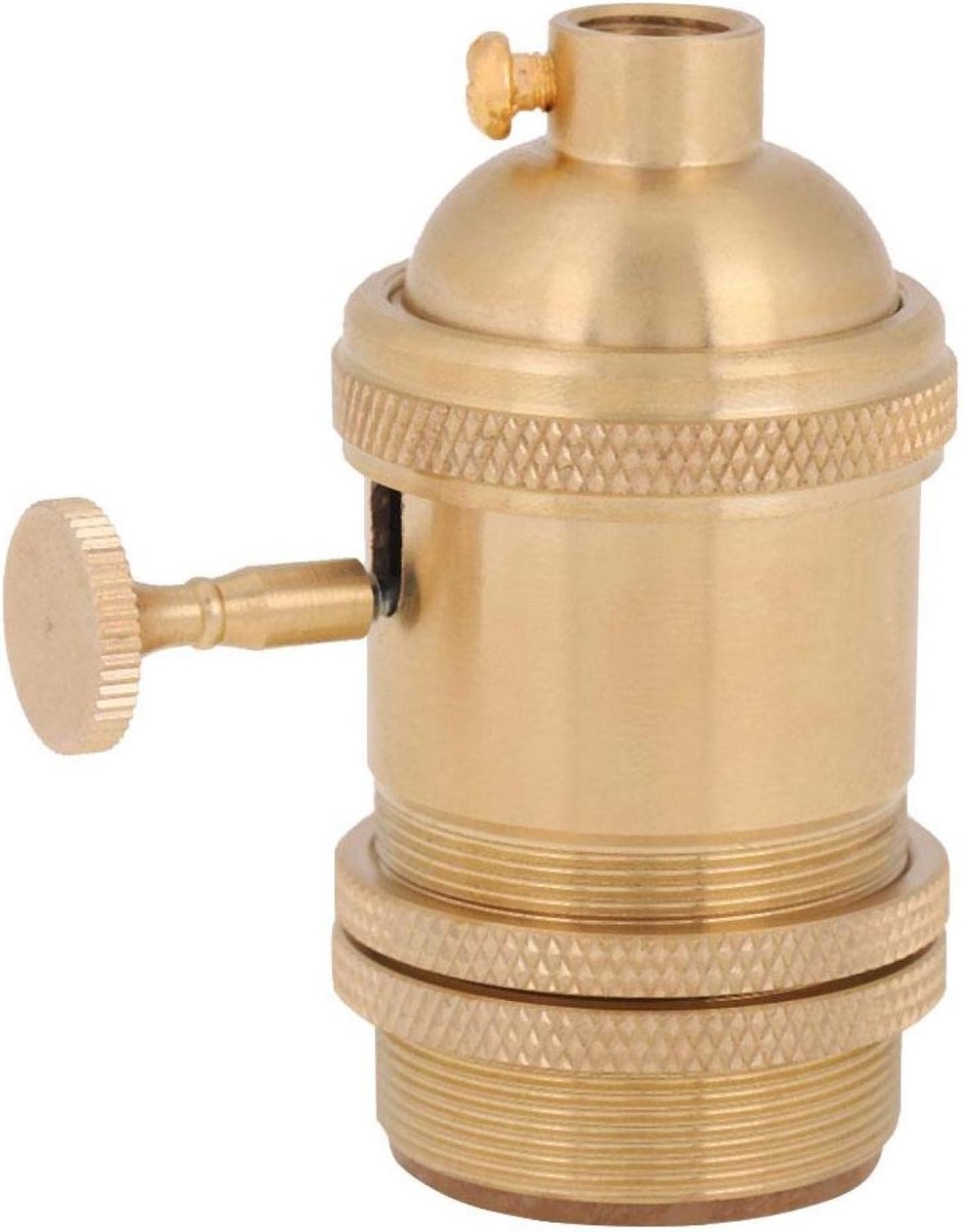 Vintage E27 Light Socket, Brass Threaded Bulbs Socket Holder/Antique Lamp Base Holder for E27 Light Bulb Retro Pendant - ShopVlot