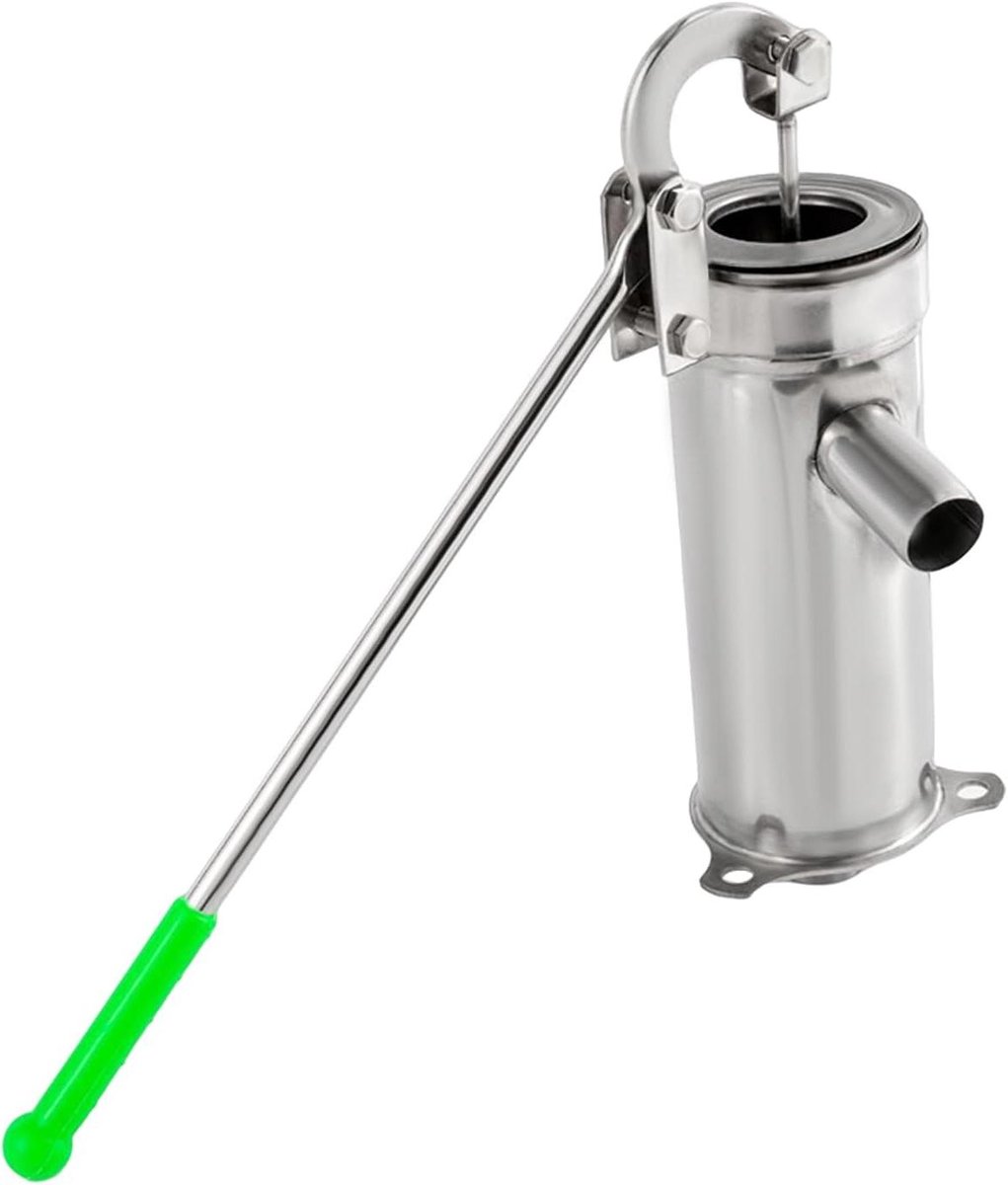 Hand Crank Water Pump - Tuinpomp Bronpomp - Water Oppompen - Roestvrij Staal - 8m Diepte - Zilver