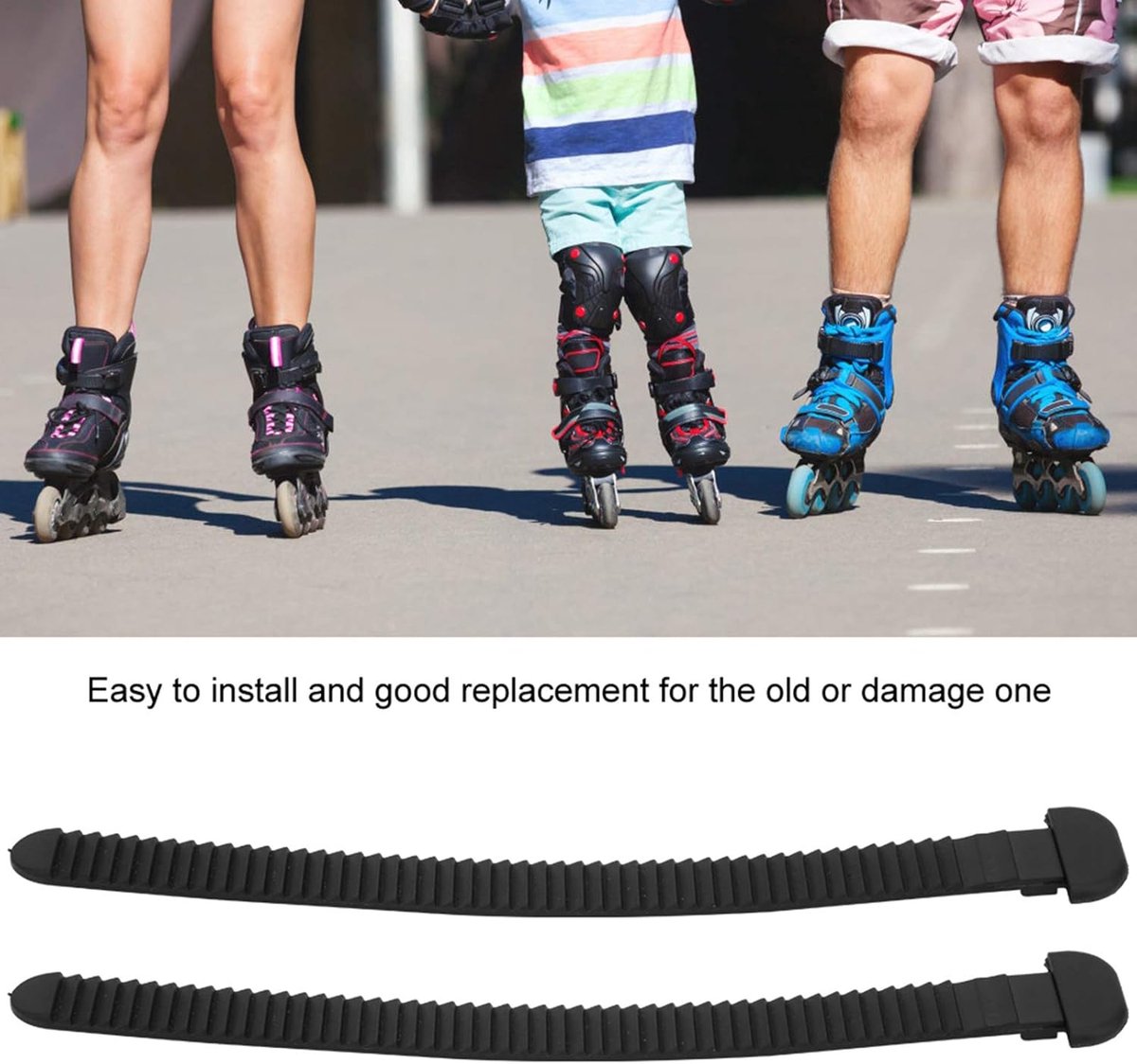 SnelShoppen - 2 Stuks Roller Skate Accessoires, Slalom Speed Skating Roller Skates Racing Schoenen Energie Gesp Band Bevestigingsriem Vervangingsacces