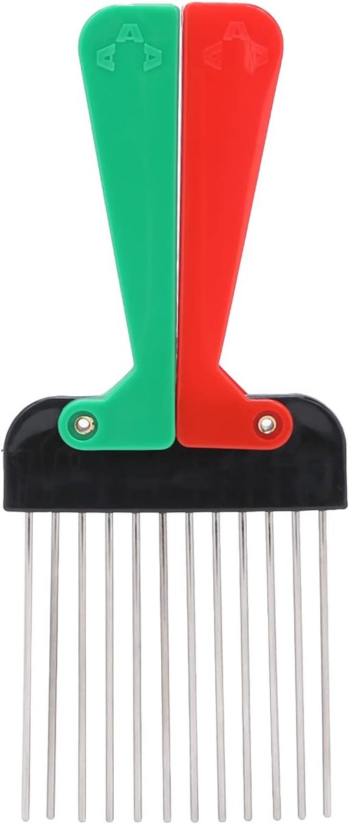 Haarpick Metal - Opvouwbare Kam - Stevig en Duurzaam - Ideaal voor Afro Haar - ShopVlot