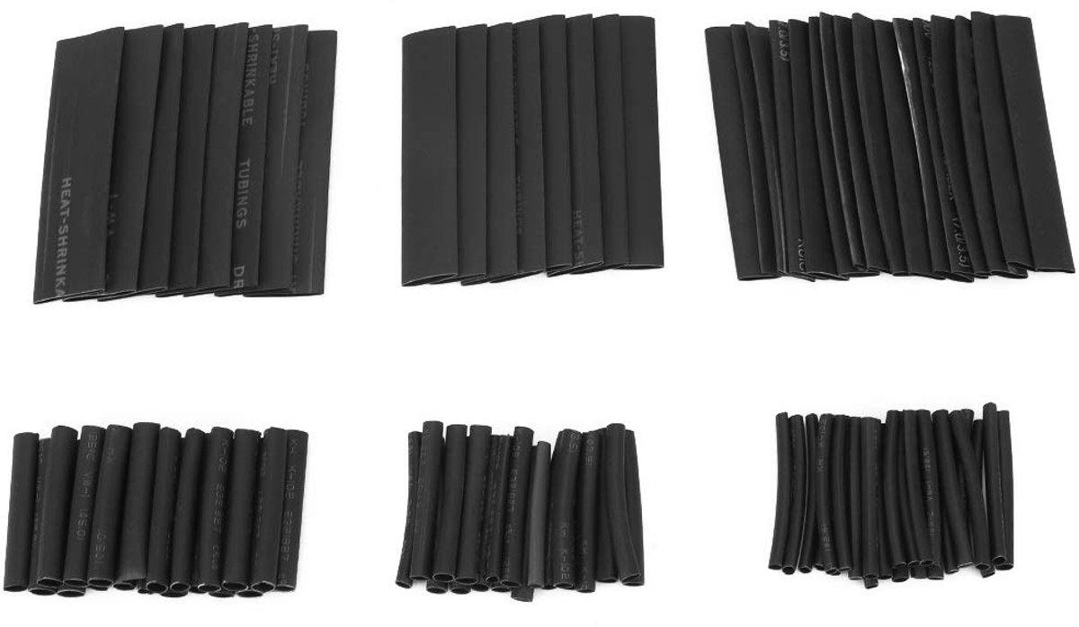 SnelShoppen - 127 Stuks Warmte Krimp Tube Set, PE Plastic Kabel Verpakking, Vlamvertragend, Meerdere Maten, Ideaal voor Kabelverbindingen en Oplossing
