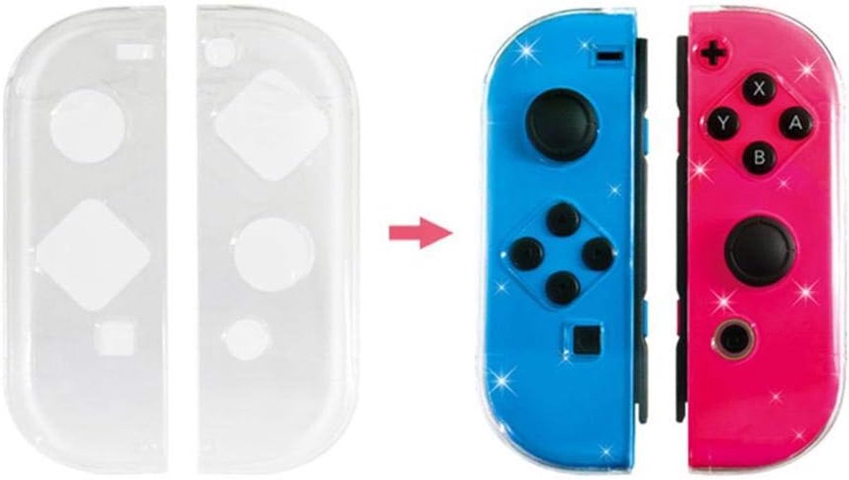 SnelShoppen - Transparante Beschermcase voor Switch Joy-Con Game Handle - Stofdicht en Kr scratchbestendig - Ultra Dun Siliconen - Perfecte Pasvorm vo