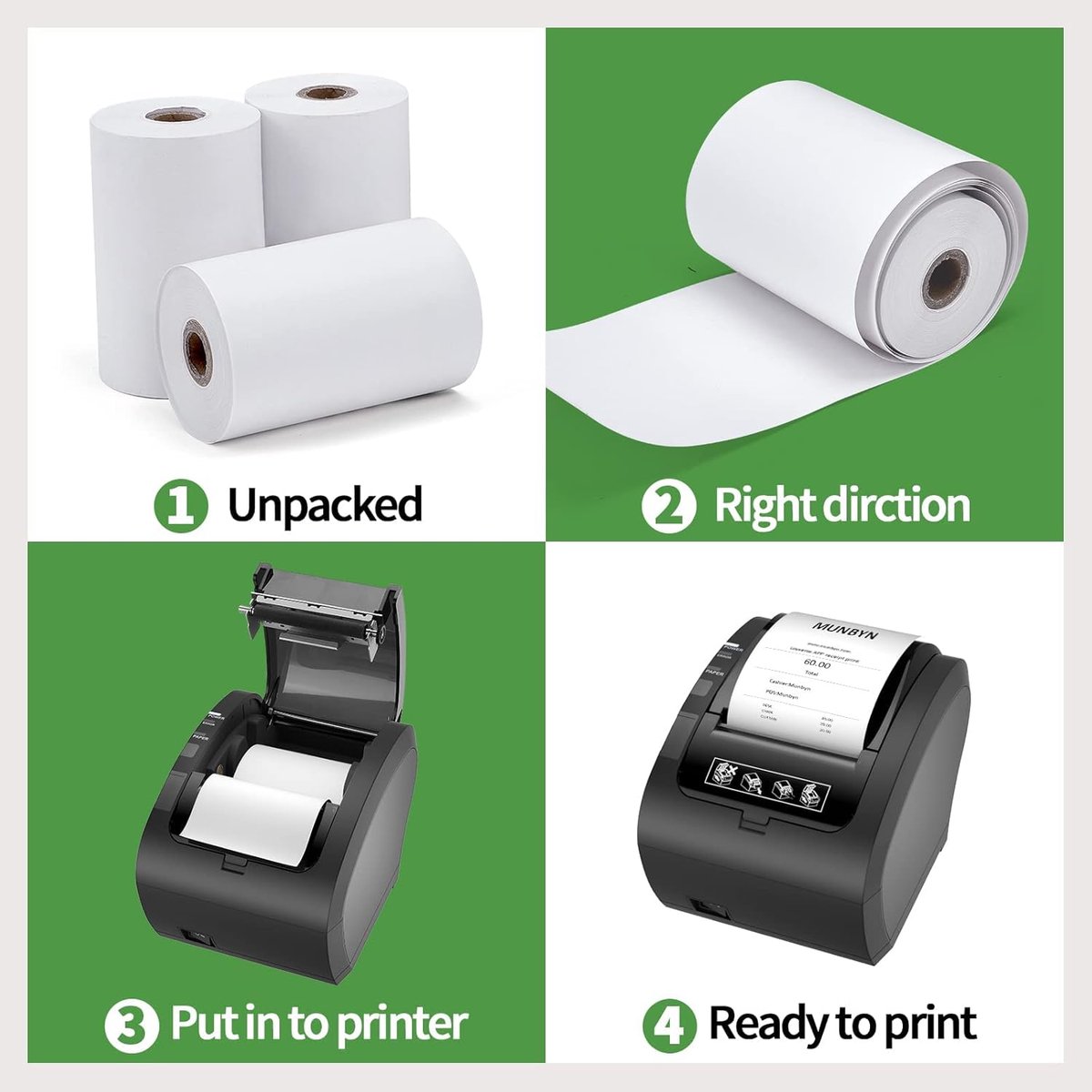SnelShoppen - Thermisch Papier 80mm voor Kassa Printer 80x50mm Thermische Rollen 10 Stuks Hoge Kwaliteit voor Star Micronics Epson MUNBYN en Meer thumbnail 6