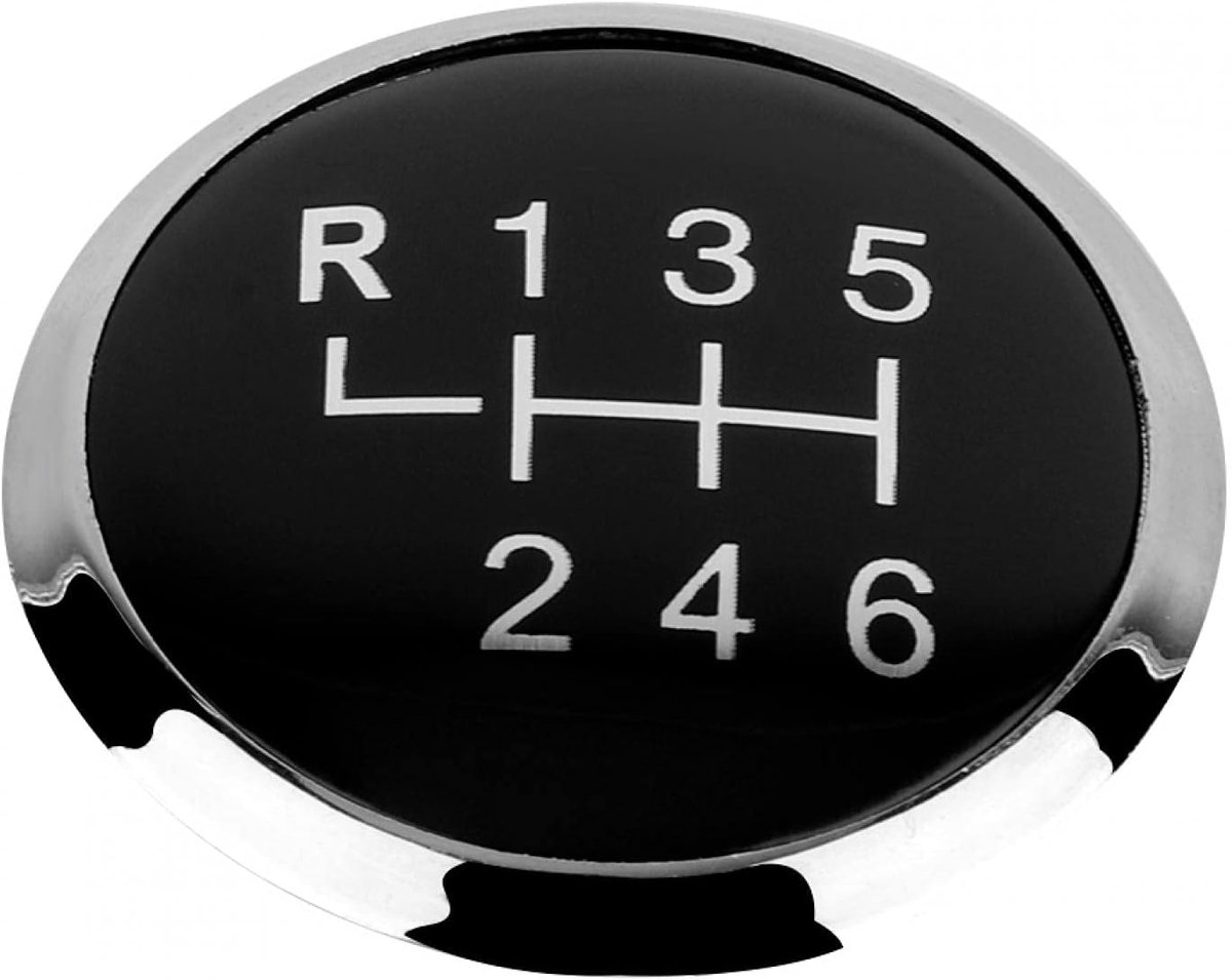SnelShoppen - Shift Knop Cover 6 Versnellingen Auto Versnellingspook Stick Deksel Embleem Badge Trim Voor T5 T5.1