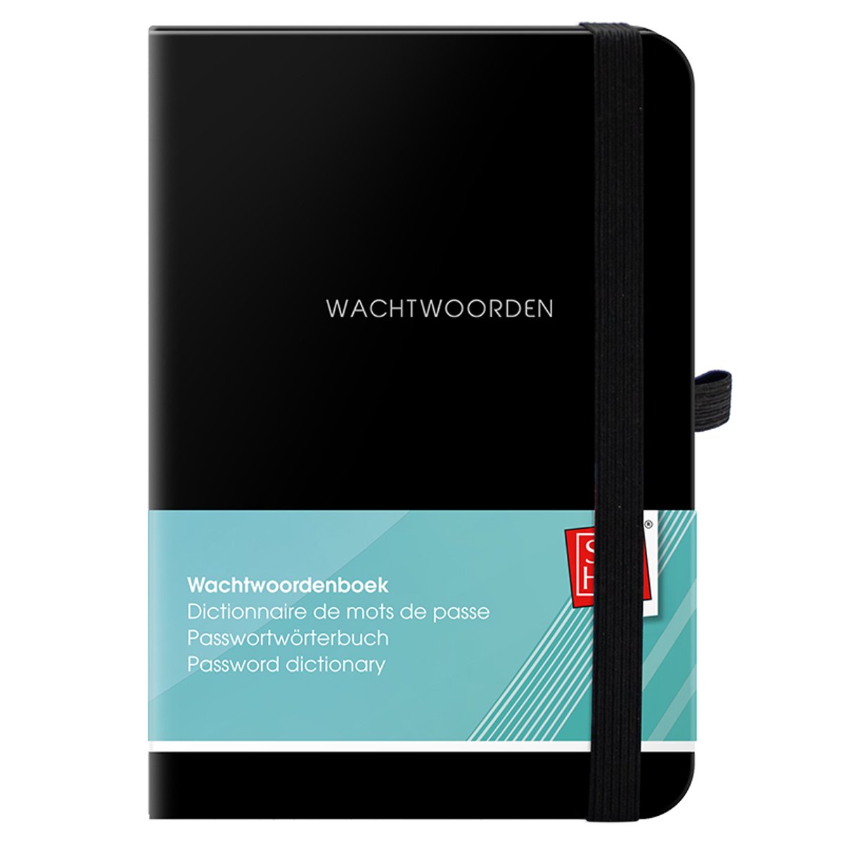 Cadebo - Wachtwoordenboek met Alfabet – A6 - 11cm x 15cm – Zwart