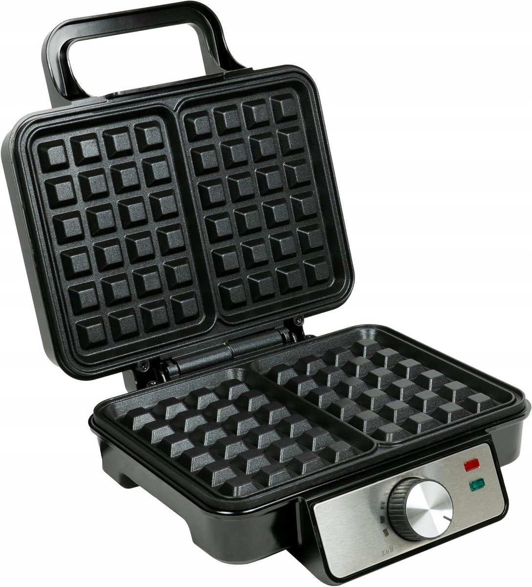 Wafelijzer - Apparaat voor Wafels - Thuis Bakken - Instelbare Temperatuur - Voor 2 Grote Wafels - Zwart