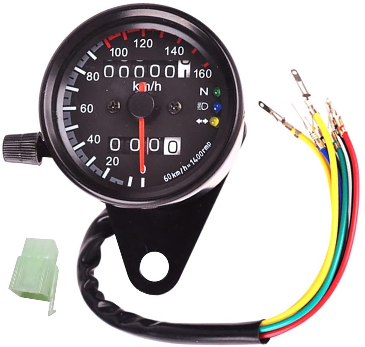 SnelShoppen - 12V Velocímetro voor Motorrijders, Tacómetro en Velocímetro met LED Retroverlichting, Universele Aanpassing voor Motorfietsen
