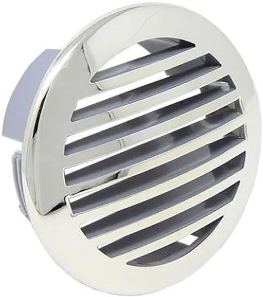 SnelShoppen - Curved Lined Luchtventilatie Rooster, Ronde RVS Ventilatie Deksel voor RV, Jacht, Badkamer, Kantoor en Keuken, Duurzaam en Corrosiebeste