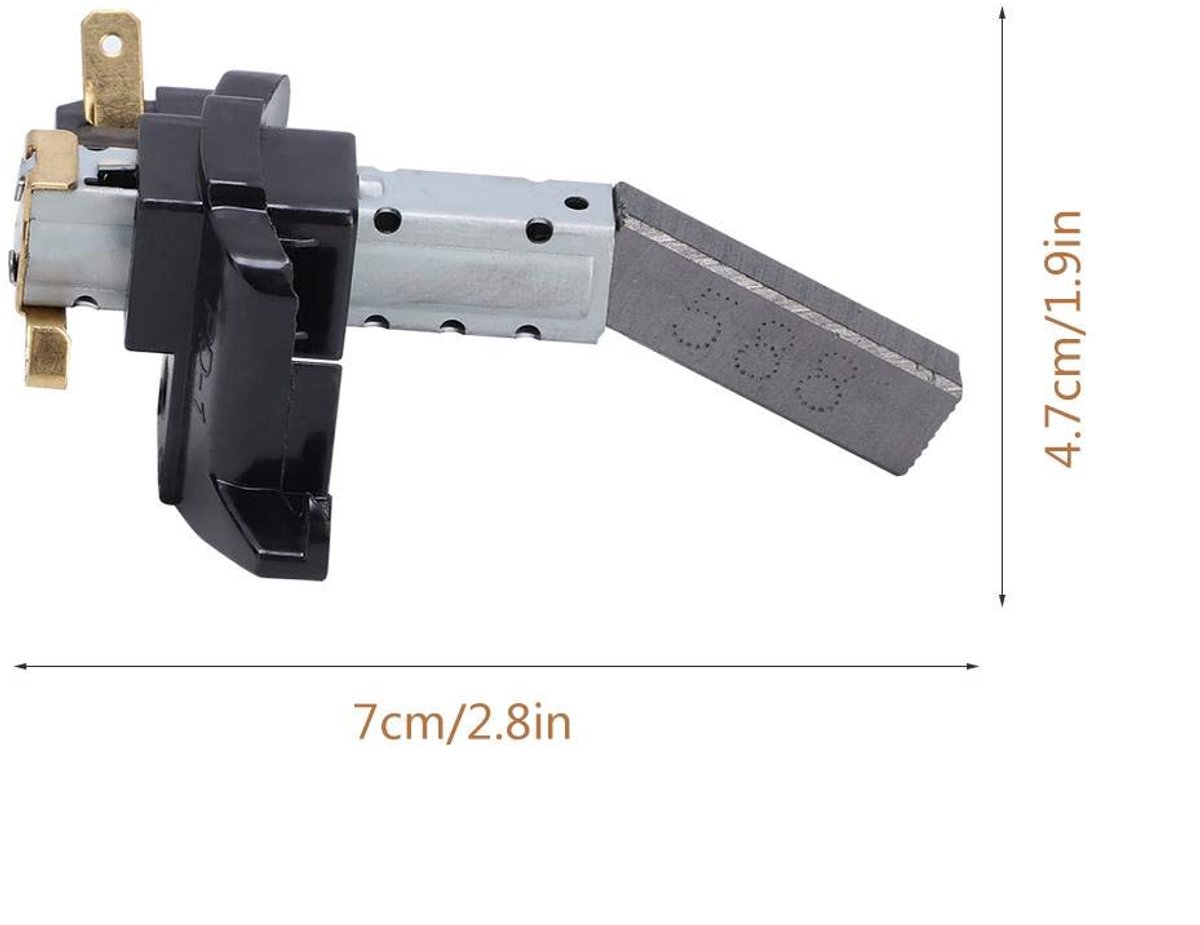 SnelShoppen - 2 Packs Koolborstels voor Stofzuiger Motor, Geschikt voor Diverse Stofzuiger Merken, Duurzame Grafiet Materialen, Eenvoudige Vervanging,