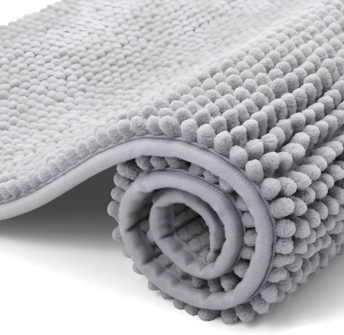 Lìon® Antislip Douchemat - 40x60cm - Antislip Zachte Badmat - Waterabsorberend - Lichtgrijs - 60cm x 40cm x 1cm