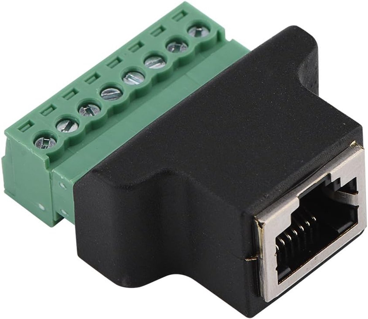 ASHATA RJ45 Jack to Terminal Block 8 Pin Adapter, LAN Network Plug Ethernet RJ45 Bus Terminal Block to 8 Pin Screw - ShopVlot