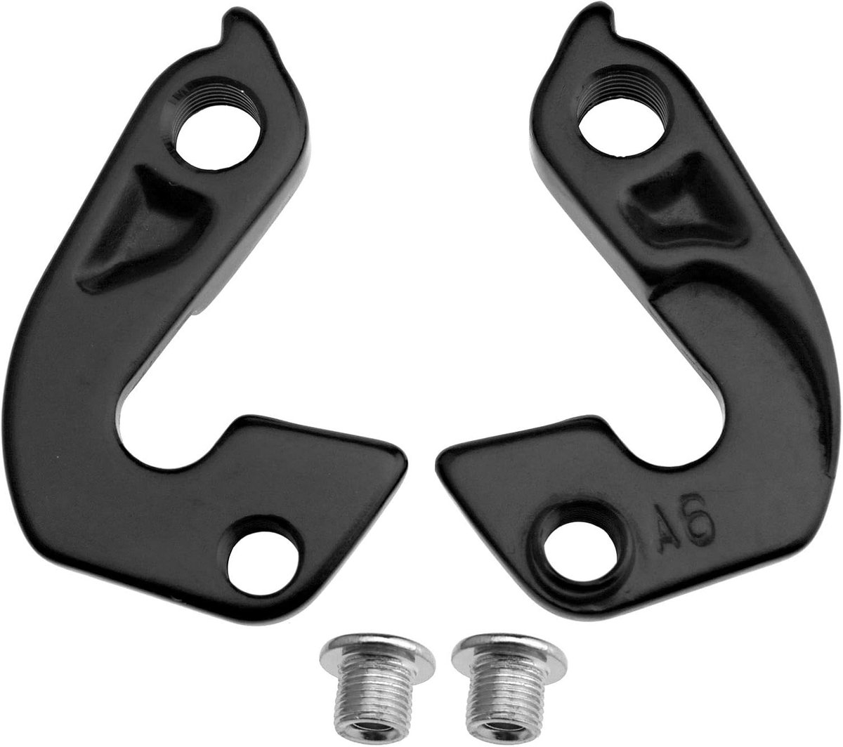 SnelShoppen - 2 Stuks Fiets Derailleur Haak Achterversnelling Geschikt voor Meest Fietsen Zwart Alloy Duurzaam en Praktisch