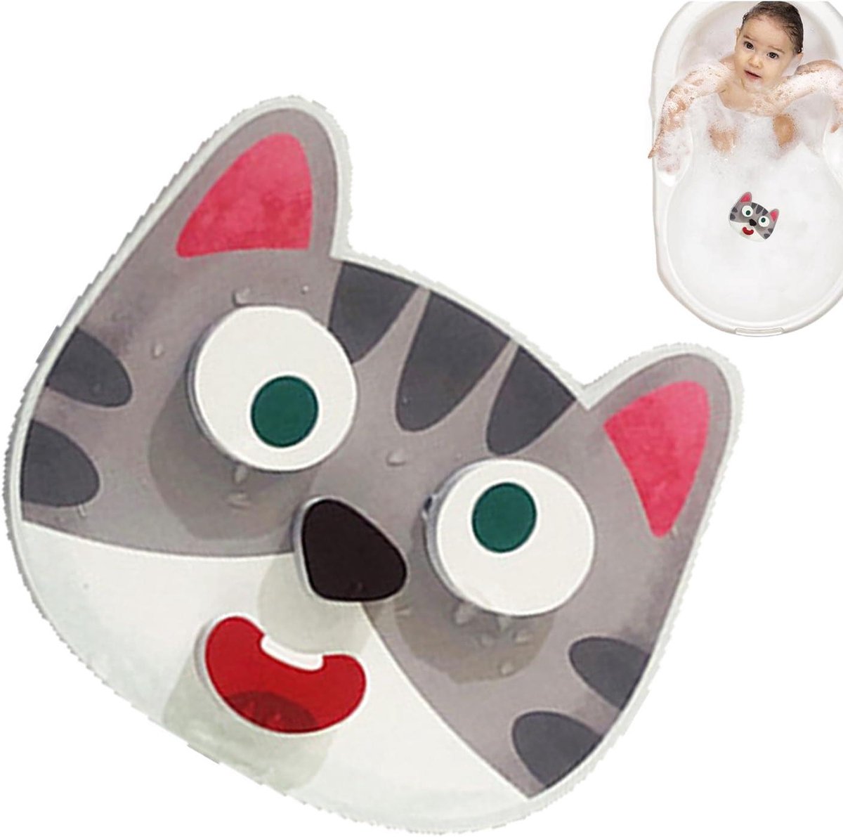 Badpuzzel Schuim - Badspeelgoed Kinderen - Interactief Leren - Zachte Textuur - 15.5 x 20 x 5 cm - Kat