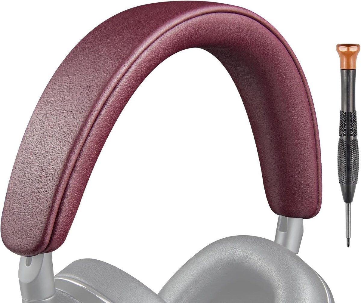 SnelShoppen - Lambskin Hoofdband Cover voor Bowers & Wilkins PX8/PX7 s2/PX7 s2e Hoofdtelefoons, Hoofdband Kussen Vervangingsonderdeel, Luxe Zwart, Een