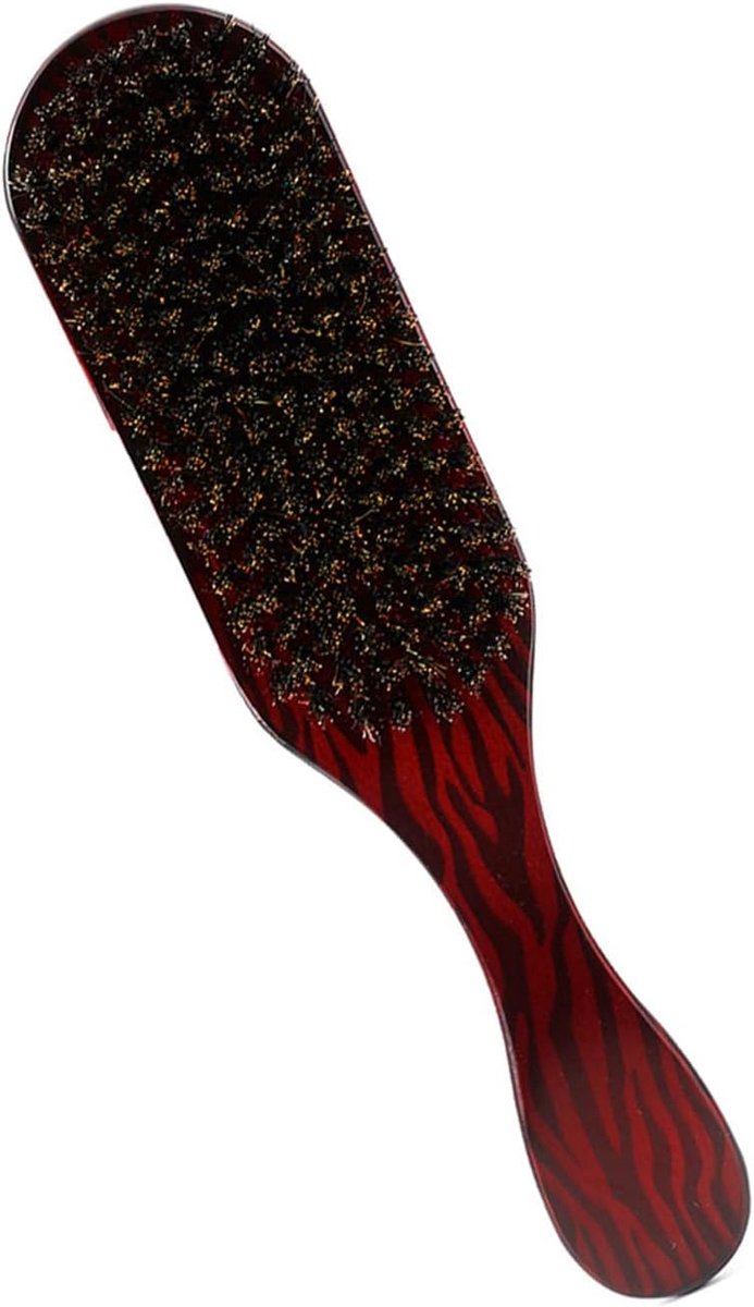 SnelShoppen - Curved Wave Brush met Eucalyptus Hout, Pure Borstels Haar, Ergonomisch Ontwerp, Bruin, 24x5.7x4 cm, Ideaal voor Haarverzorging