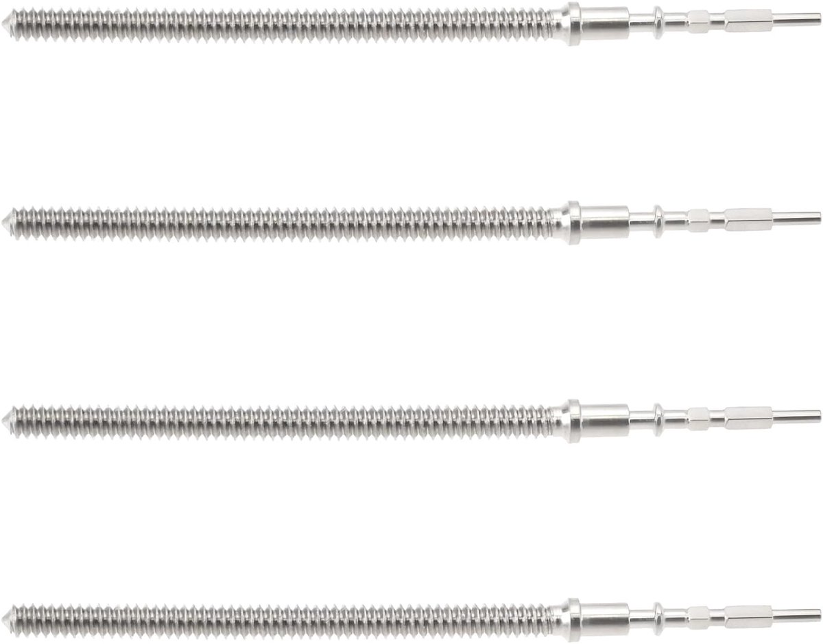 SnelShoppen - 4Pcs Horloge Reparatie Winding Stem Vervangstukken Metaal Geschikt voor VK63A - Perfect voor Horlogemakers en Onderhoud