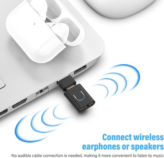SnelShoppen - LE Audio Auracast Transmitter, Bluetooth 5.4 Adapter, Type C naar Draadloze Audio Transmitter voor TV, PC, Auto, Thuis, Multi Streaming — afbeelding 2