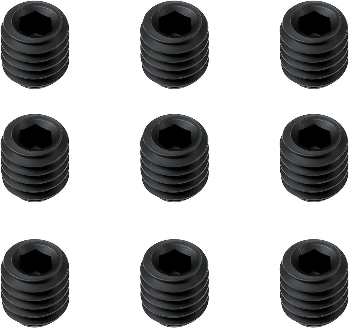 SnelShoppen - 50 stuks M3.5x4mm Zeskantige Inbus Grub Schroeven 12.9 Kwaliteit DIN 913/45H Zwart - Sterke Bevestigingsmaterialen voor Mechanische Toep