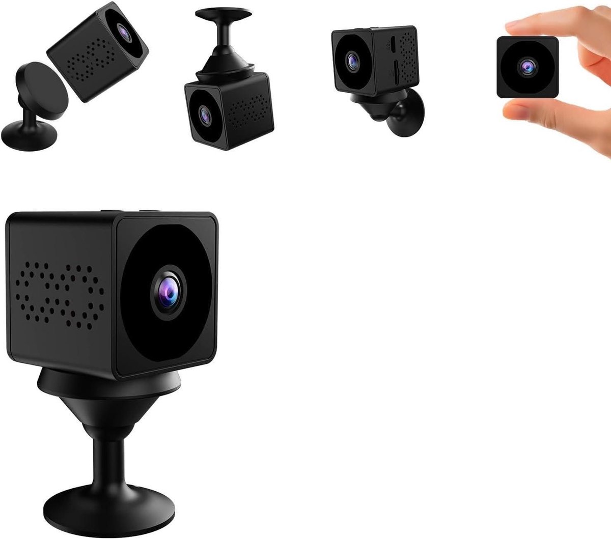 Verborgen Camera - Mini Beveiliging - Huis Bewaken - 4K Ultra HD - 150° Groothoek - Zwart