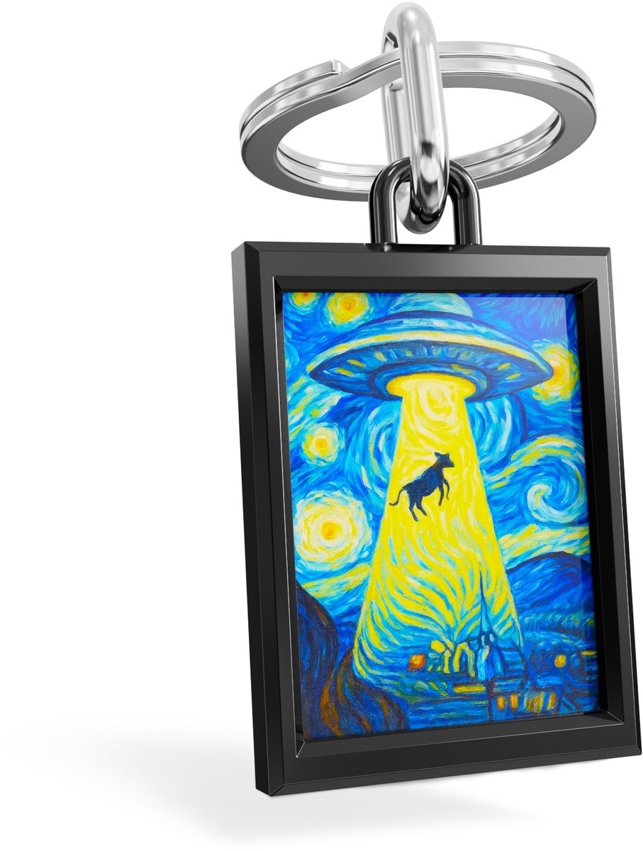 Metalmorphose® Sleutelhanger Strict Photo Frame Zwart – Zwarte Fotolijst Sleutelhanger – Cadeau