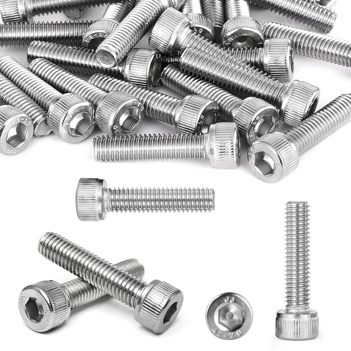 SnelShoppen - Set van 40 M5x25 mm Allen Cilinderschroefbouten (Hexagonale Zittingen) | DIN 912 A2 V2A RVS Cilinderkop Schroeven, Binnenstop Schroeven,
