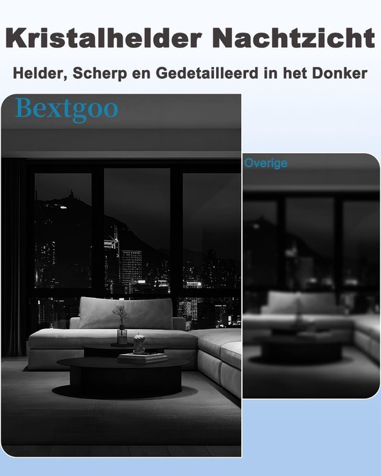 Verborgen Camera - Mini Spycam - Beveiliging Binnen Buiten - 4K Groothoek Nachtzicht - 43x34x34 mm - Zwart — afbeelding 4