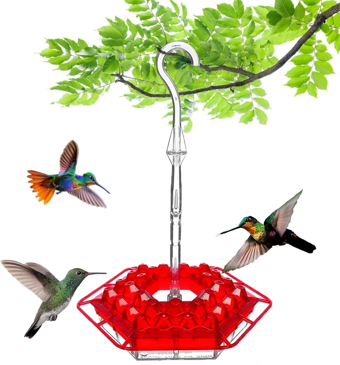 SnelShoppen - Vogelvoer dispenser en vogelbad, vogelbad voor in de tuin, balkon reling vogelbad, 1 stuk, weerbestendig en functioneel, perfect voor tu