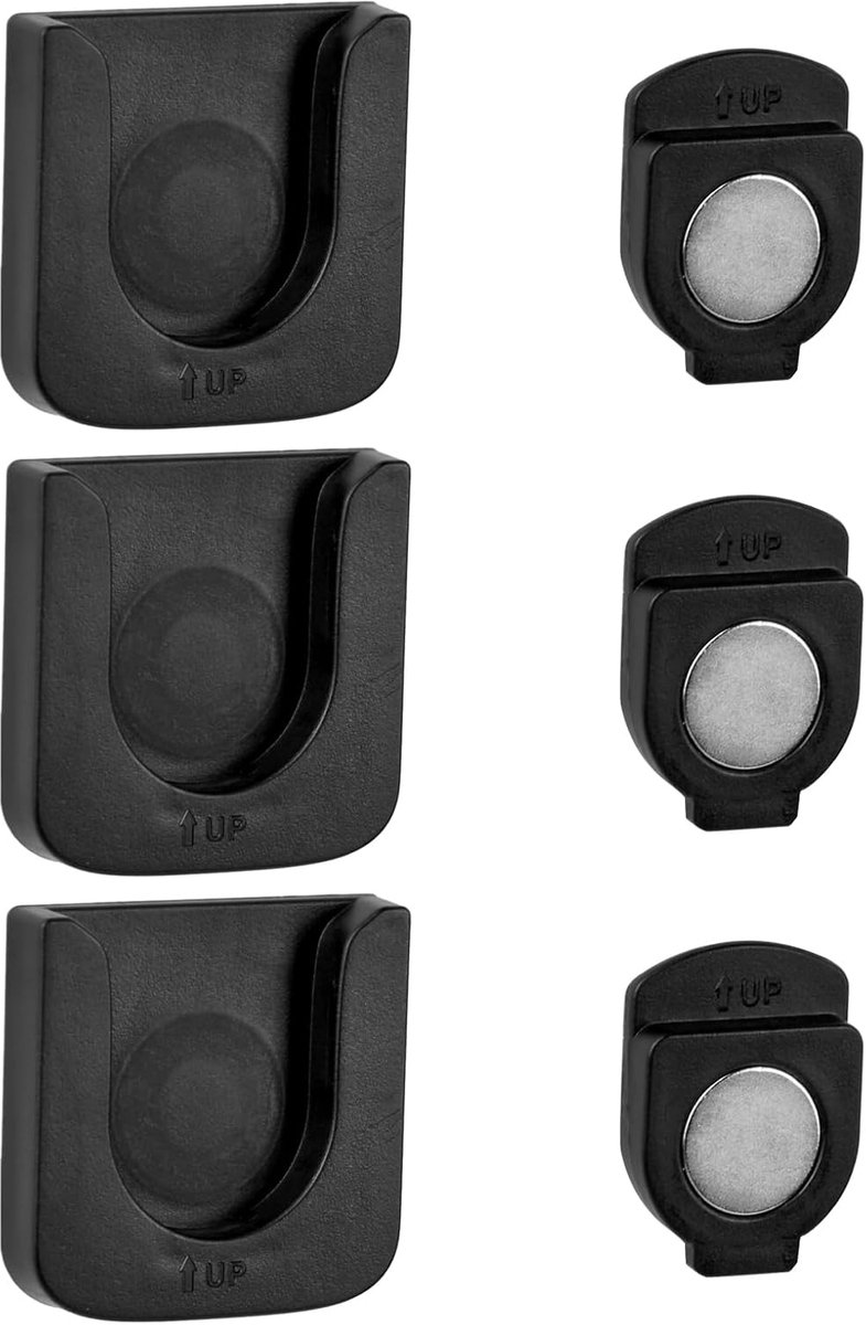 3 Pcs Remote Control Holders, Magnetic Wall Mount for Storage, Remote Control Holder Wall, Black - ShopVlot