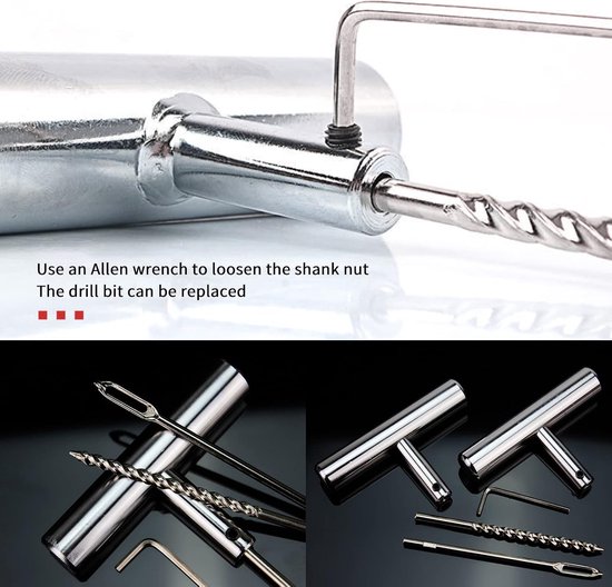 Bandenreparatieset 58 Delig - Platte Banden Kit - Band Lek Repareren - Compleet Gereedschap - 58 Stuks - Blauw — afbeelding 2