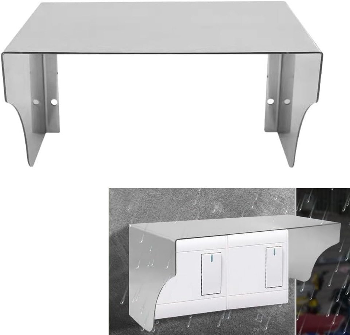 SnelShoppen - Buitenstopcontact Beschermkap van RVS voor Deurbellen, Weerbestendig en Stofdicht (125mm)