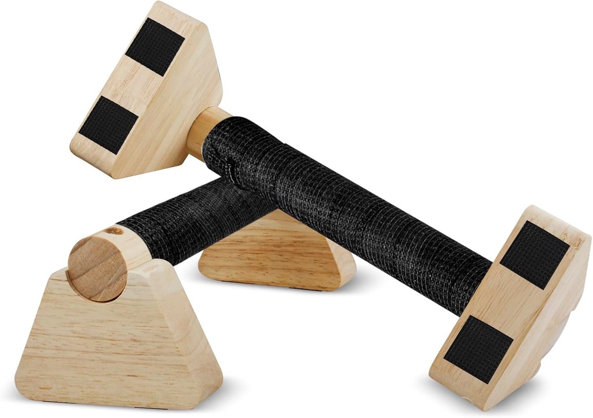 SnelShoppen - Houten Parallet - 1 Stuk - Ideaal voor Fitness, Gymnastiek, Oefeningen Thuis, Stevig en Duurzaam, Perfect voor Beginners en Gevorderden