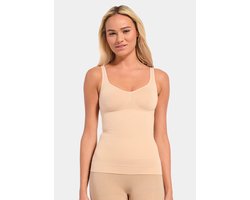 Magic sterk corrigerend hemd - Comfort Tanktop - Naadloos Shapewear onderhemd buik corrigerend - XL - Latte - Top - Singlet- Corrigerend ondergoed - - XL