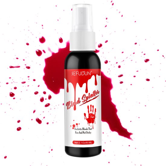 Nep Bloed Spray (60 ML) – Halloween Fake Blood Make Up – Grime – Tattoo – Schmink