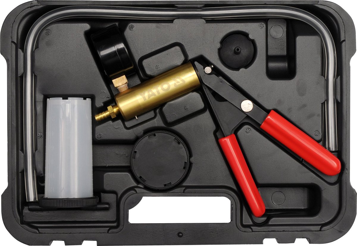 Professionele Handmatige Vacuümpomp & Remontluchtingsset – Bereik -1 tot 0 Bar – Universeel voor Remmen, EGR, MAP-Sensoren & Druktests