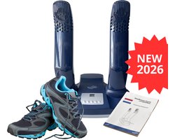 Kluvaro Schoenendroger - Elektrische Schoenverfrisser - Geurvreters voor Schoenen - Voetbalschoenen droger - Ozon en Temperatuurkeuze - Zeer Snel - blauw