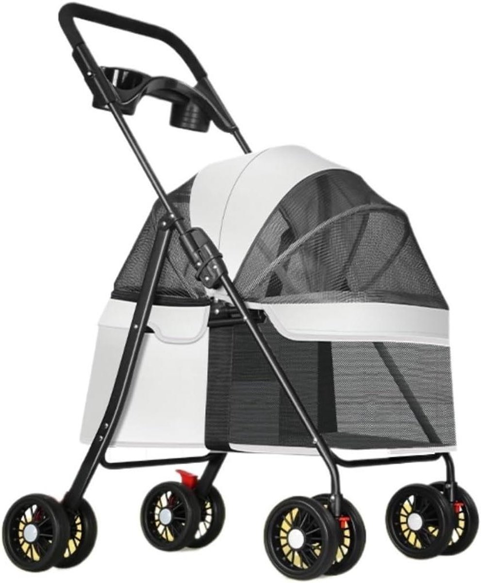 Huisdieren Wandelwagen - Dierenbuggy Reiskar - Comfortabel Reizen - 360° Schokabsorptie - Tot 15 kg - Grijs