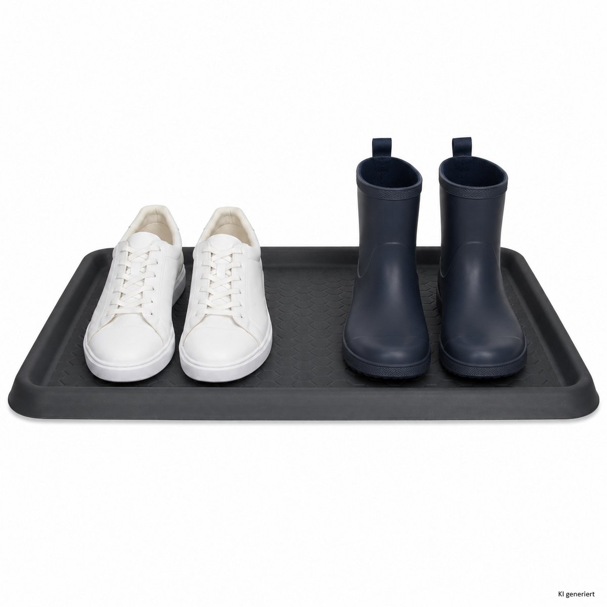 Schoenafdruipmat L 60 cm x B 40 cm, zwart, van kunststof – 042100720