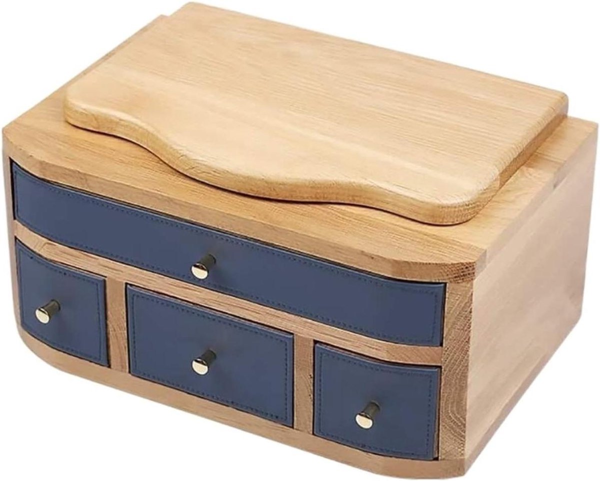 Houten Sieradenkist - Sieraden Organizer - Sieraden Opbergen - Meerdere Compartimenten - Middelgroot - Bruin