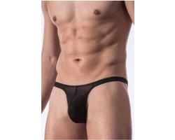 Zwart Transparant Tulle Herenstring Elastische Fit XS tot XL Comfortabele Onderbroek