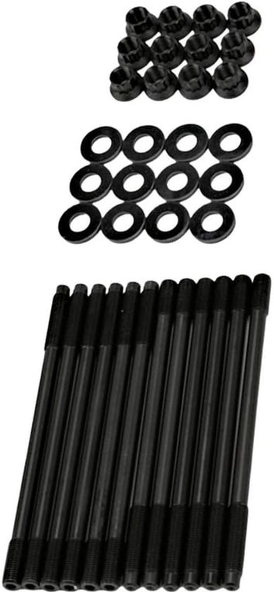Cilinderkop Bouten Set - Geschikt voor Sub-aru Impreza WRX/EJ205/EJ255/EJ257 - 12 Stuks - Inclusief Moeren/Washer - Nieuwe Staat - Motorboutset
