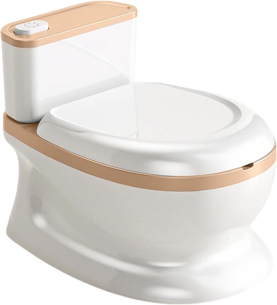 Potty Training Toilet - Kinderpotje Zindelijkheidstraining - Kind Leren Zindelijk - Interactieve Spoelknop - 38 x 28 x 30 cm