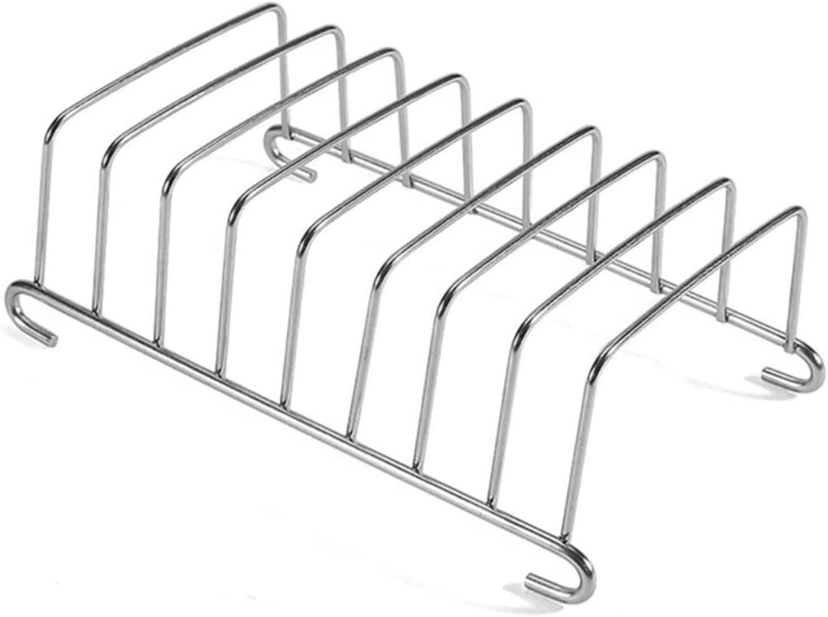 Toastrek Roestvrijstaal - Broodhouder Keuken - Toast Laten Afkoelen - Voedselkwaliteit Staal - 13.5x9x5.5 cm - Zilver